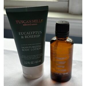 Tuscan Hills Eucalyptus & Rosehip Hand Lotion 2.2 Fl Oz Body Oil NEW 1.69 Fl Oz